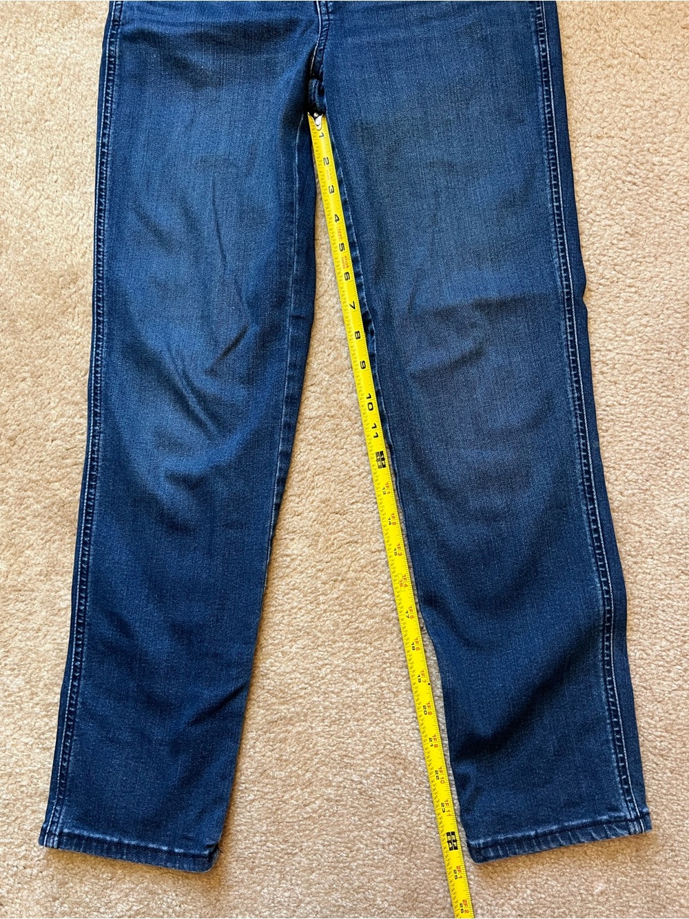 Madewell Mid-Rise Stovepipe Jeans Medium Dark Blue Wash Size 25 Straight Ankle - Picture 4 of 7